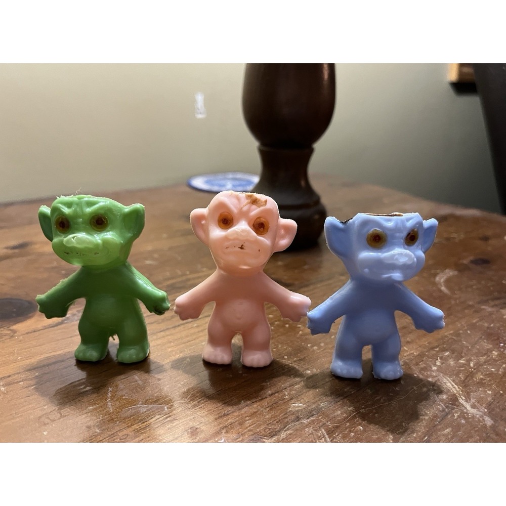 1966 - Vintage Trolls-Green-Blue-Pink